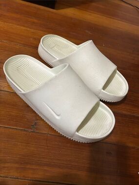 Nike White Minimal Slide Sandals